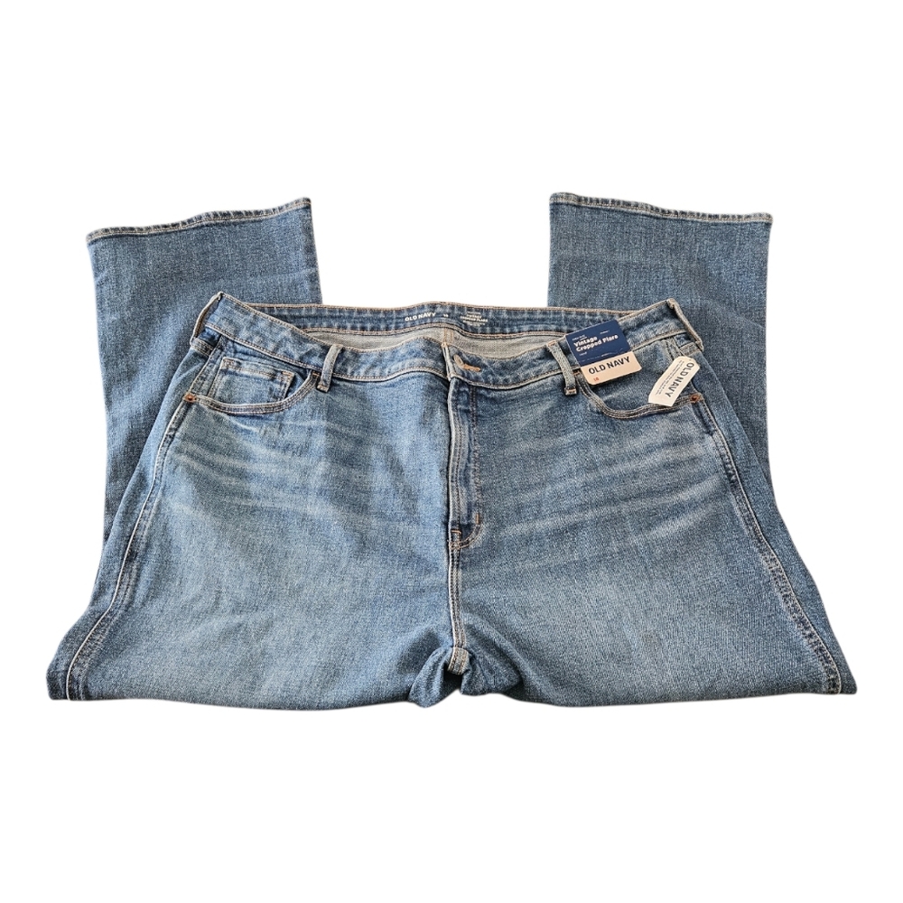 Old Navy High-Waisted Vintage Crop Flare Jeans Size 18 Denim - Picture 3 of 6